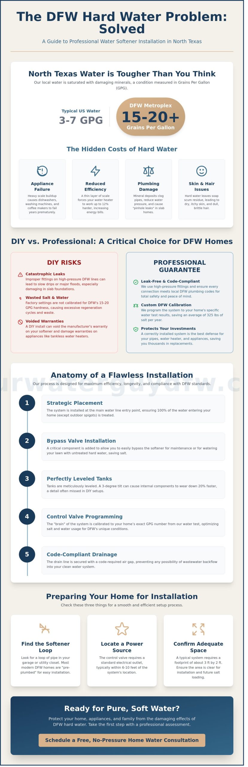 Professional Installation of Water Softeners in the Dallas Metroplex: A 2026 Homeowner’s Guide